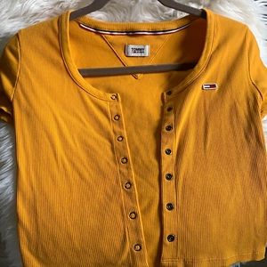 Tommy Hilfiger button up crop top